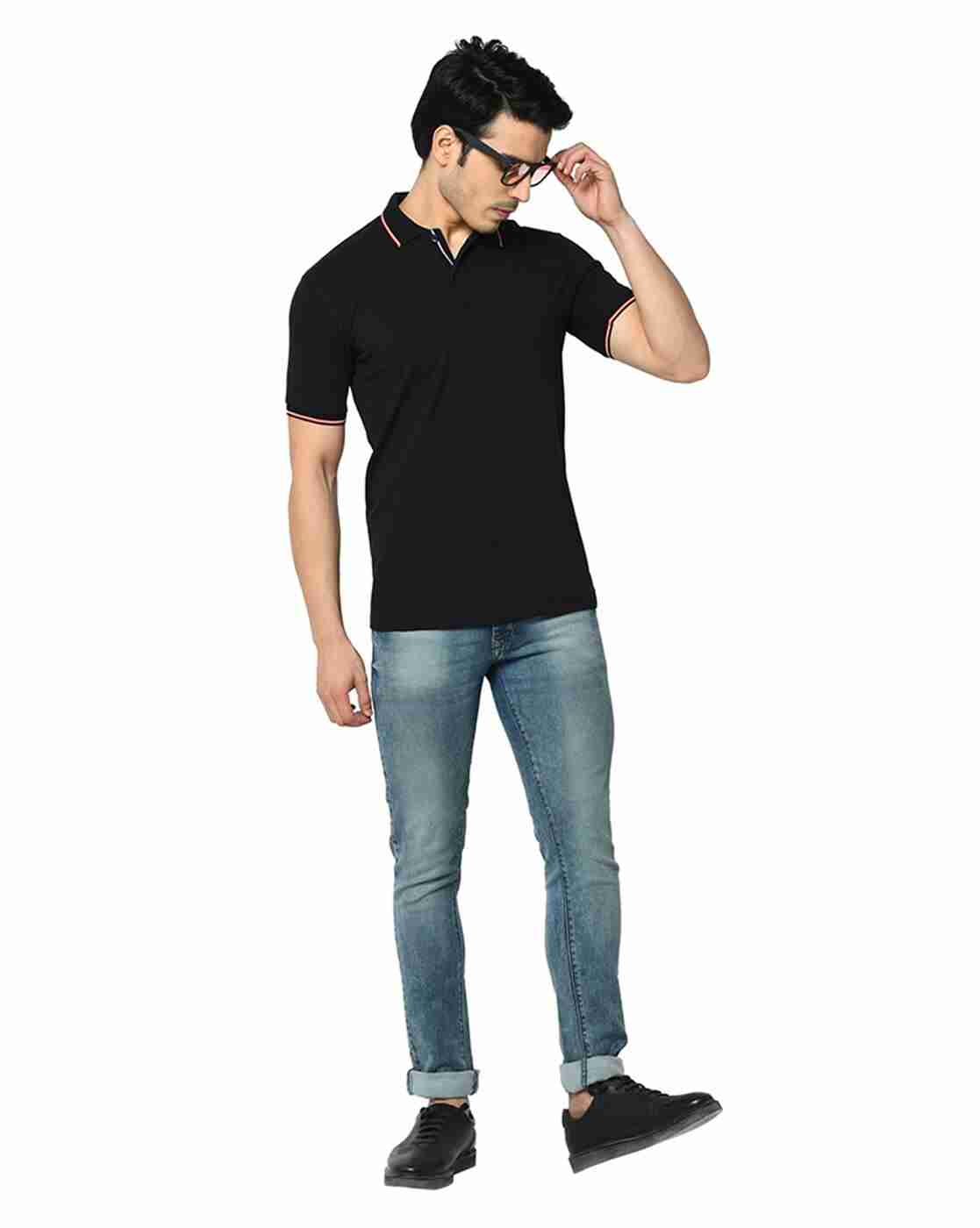 DUKE | Polo T-shirt with Contrast Sleeve Hems|4