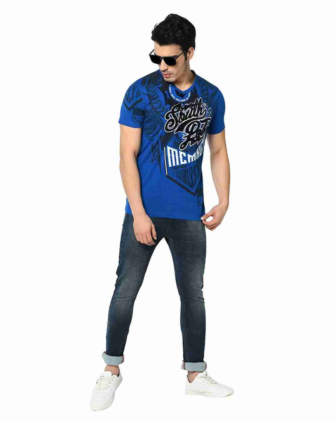DUKE | Graphic PrintV-neck T-shirt|4