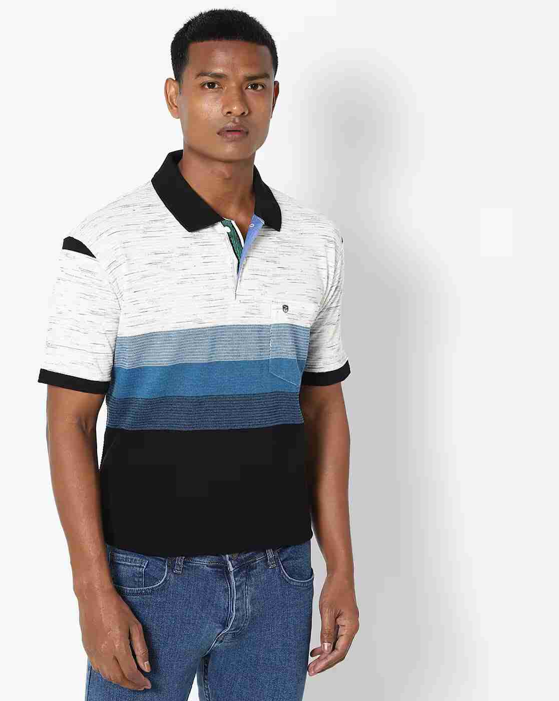 DUKE | Colourblock Polo T-shirt with Patch Pocket|0