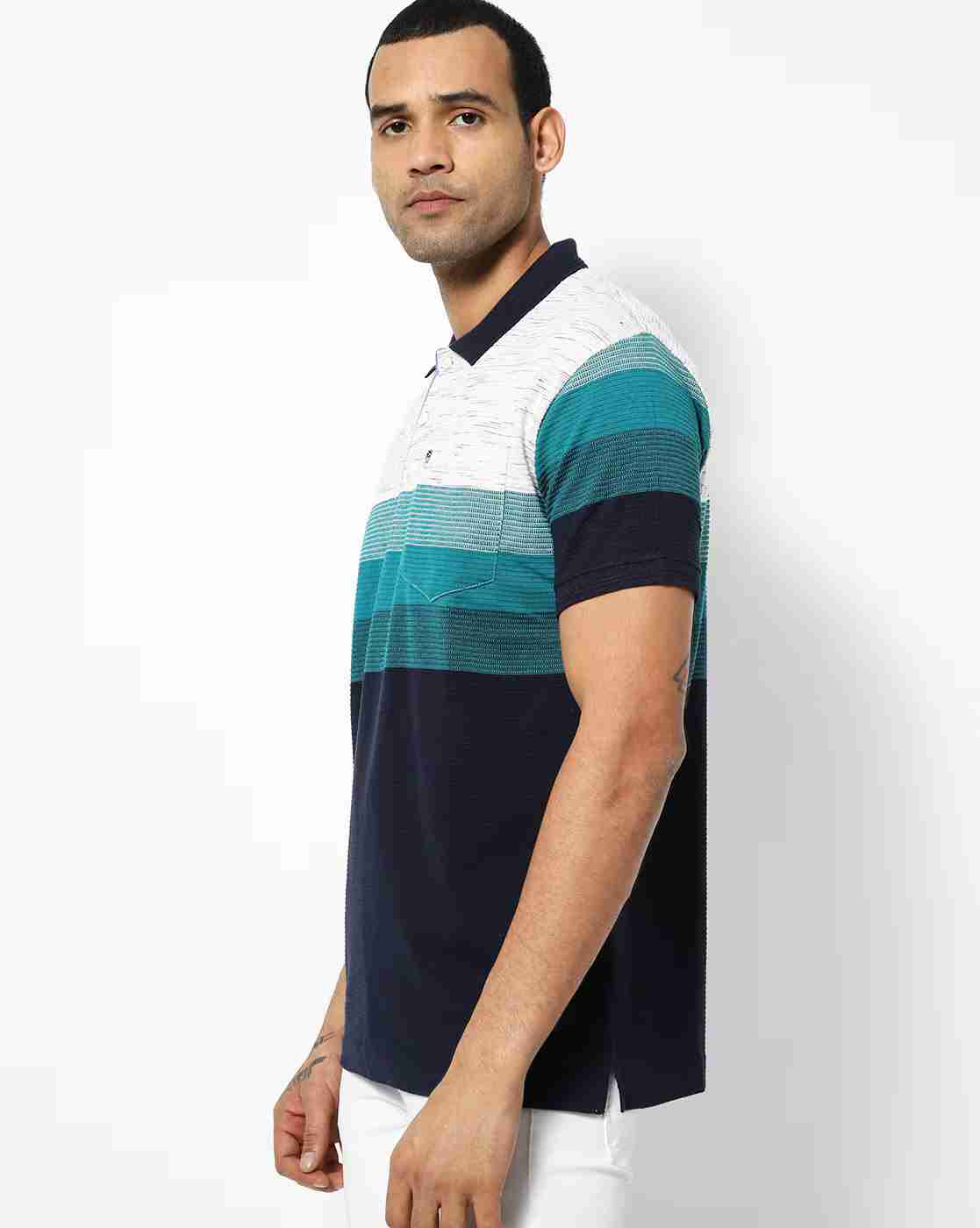 DUKE | Colourblock Polo T-shirt with Patch Pocket|1