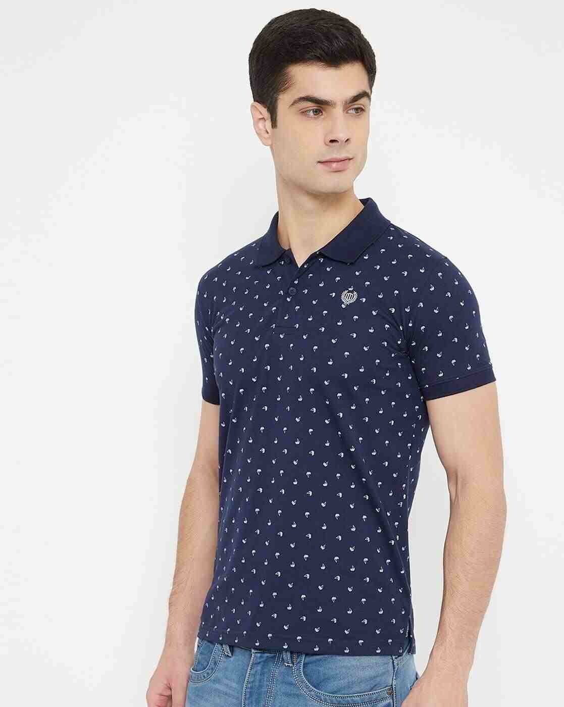 DUKE | Micro Print Slim Fit Polo T-shirt|2