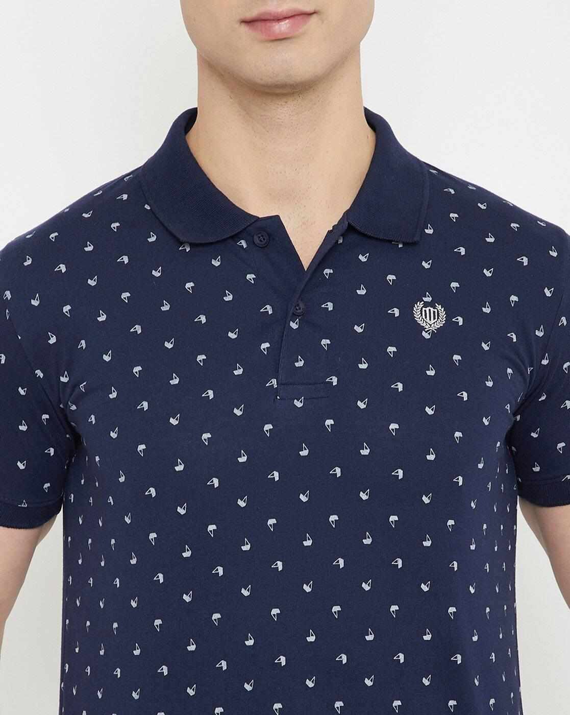 DUKE | Micro Print Slim Fit Polo T-shirt|5