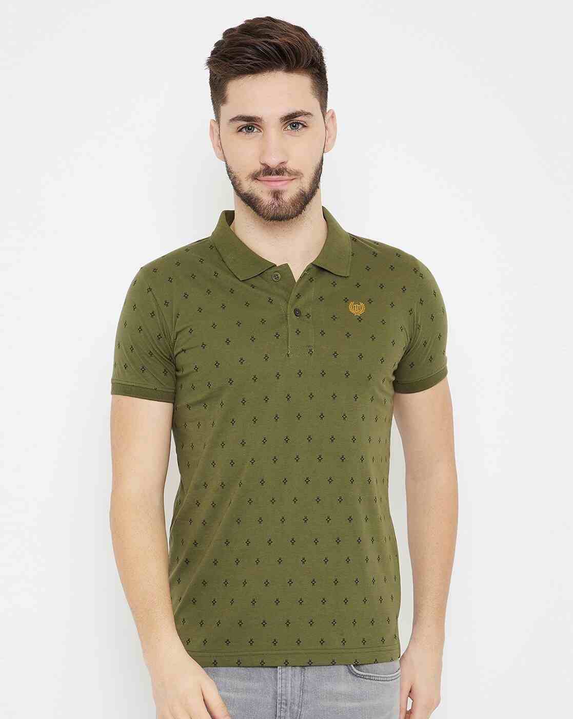 Printed Slim Fit Polo T-shirt