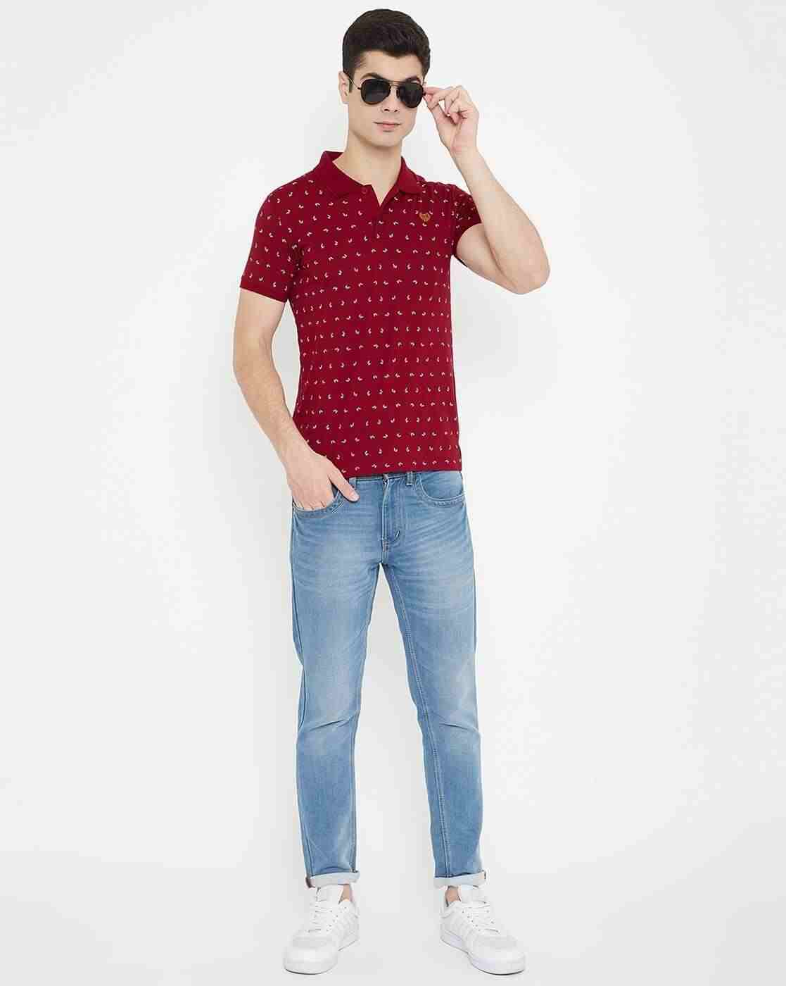 DUKE | Micro Print Slim Fit Polo T-shirt|1