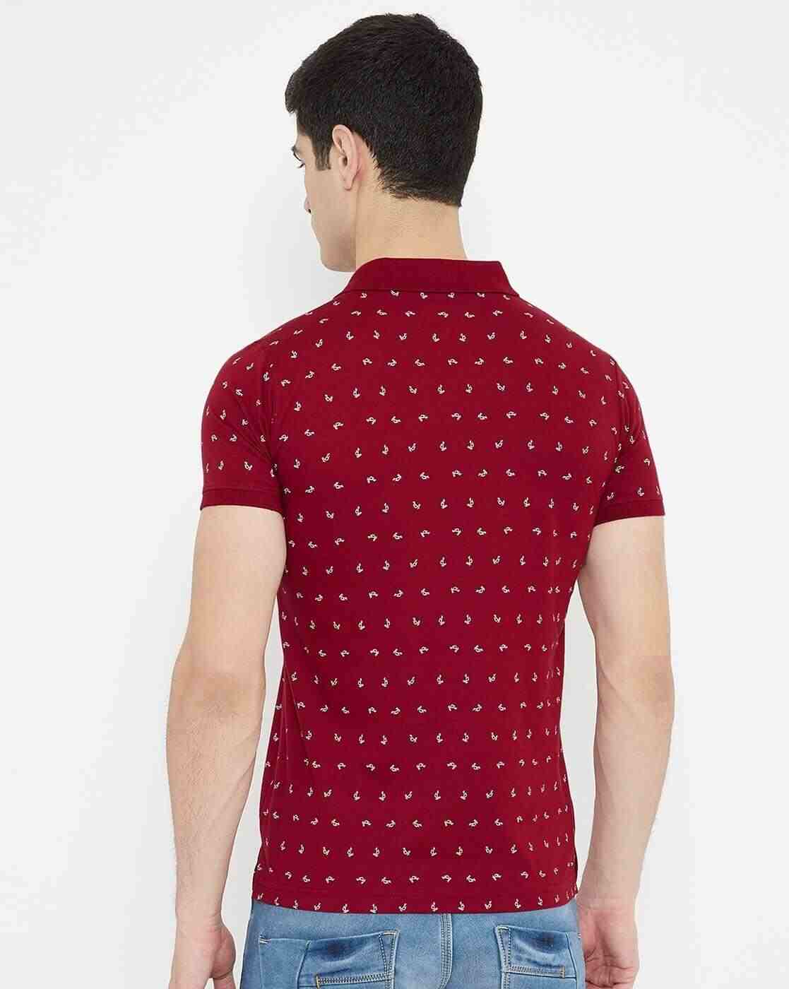 DUKE | Micro Print Slim Fit Polo T-shirt|4
