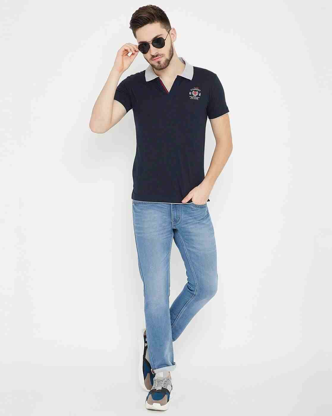 DUKE | Slim Fit Polo T-shirt with Contrast Collar|1