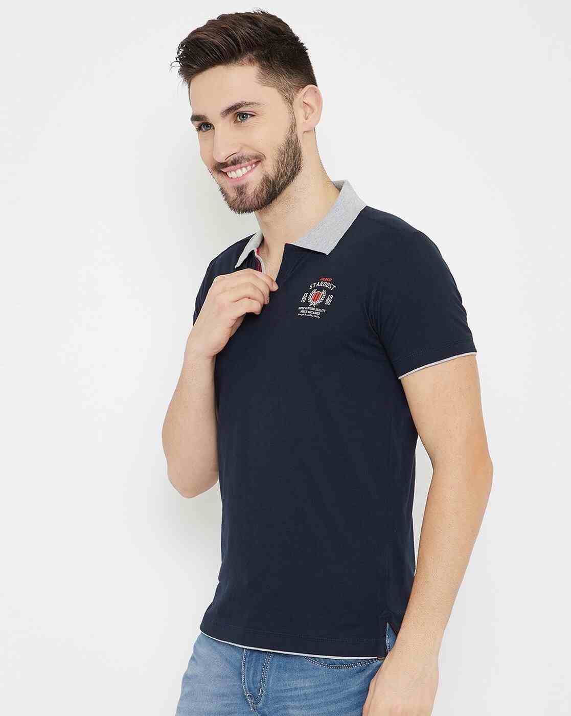 DUKE | Slim Fit Polo T-shirt with Contrast Collar|2