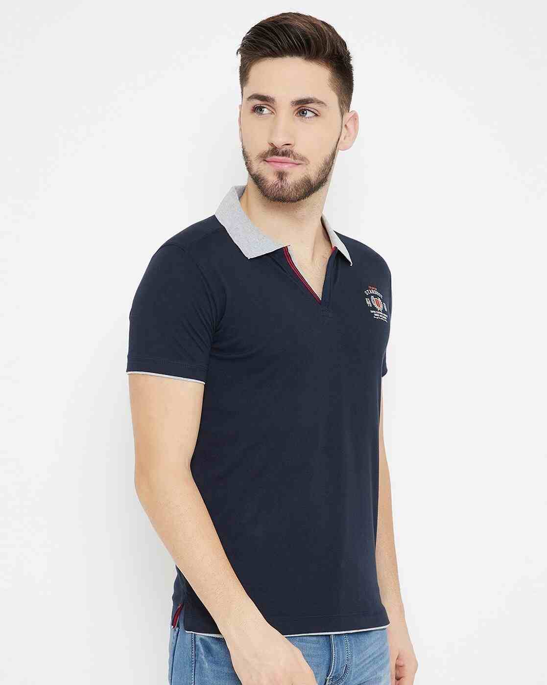 DUKE | Slim Fit Polo T-shirt with Contrast Collar|3