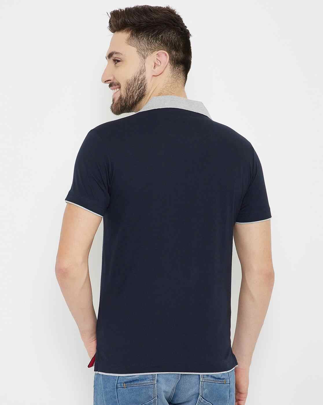 DUKE | Slim Fit Polo T-shirt with Contrast Collar|4