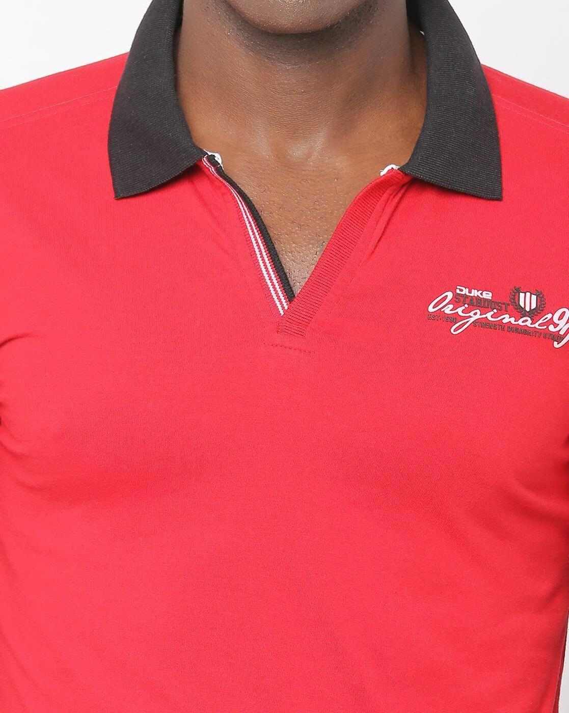 DUKE | Slim Fit Polo T-shirt with Contrast Collar|2