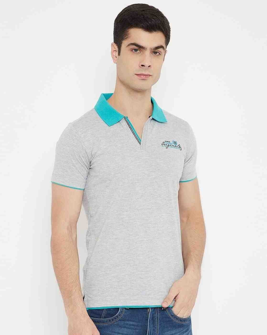 Heathered Slim Fit Polo T-shirt