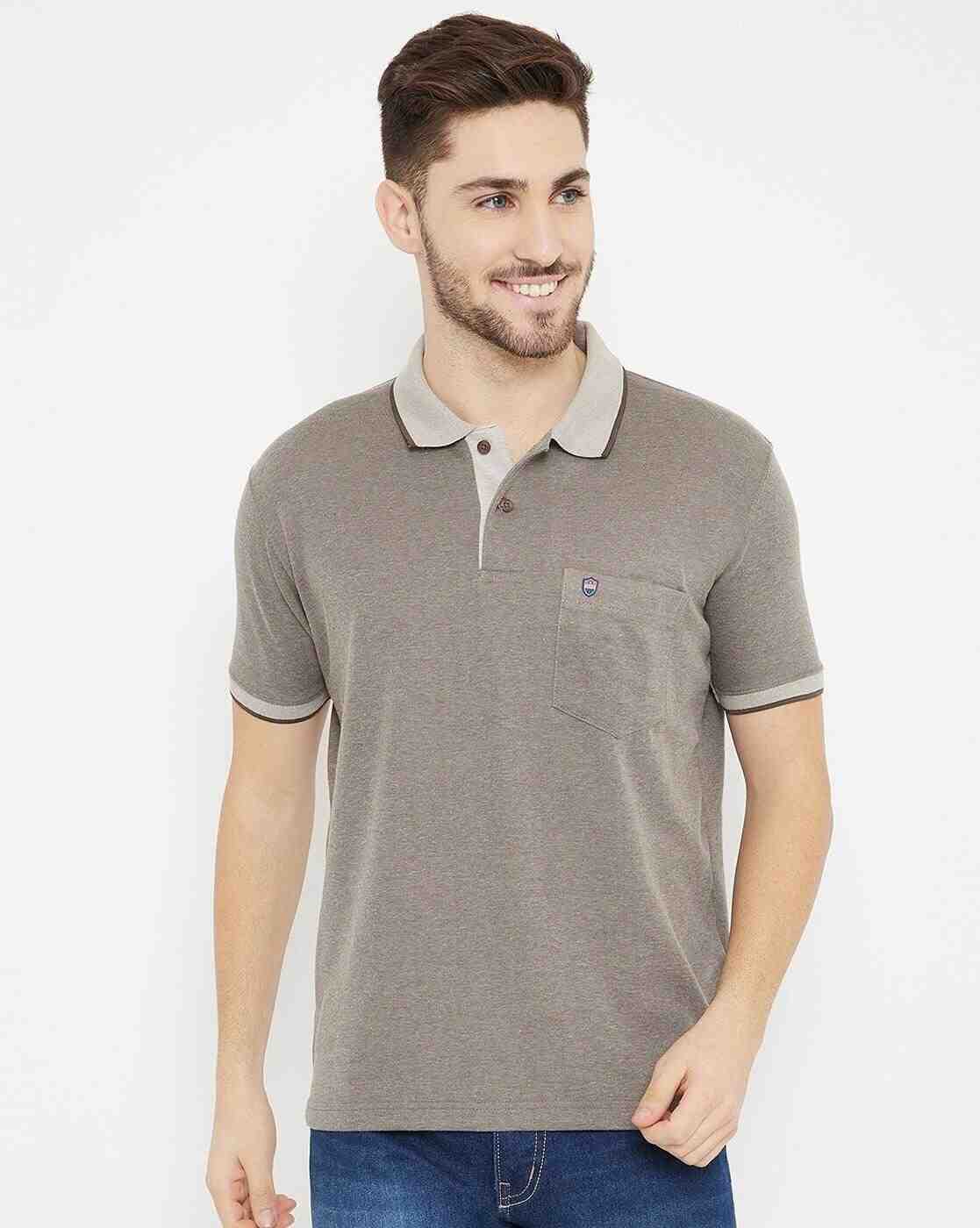 DUKE | Colourblock Striped Polo T-shirt with Patch Pocket|0