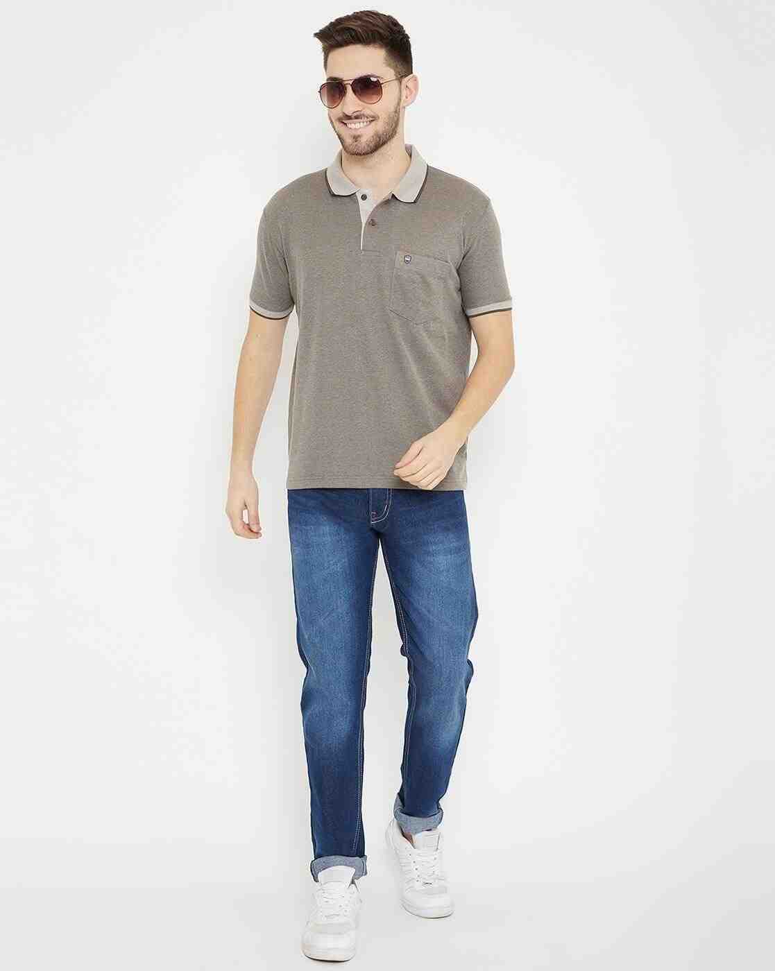 DUKE | Colourblock Striped Polo T-shirt with Patch Pocket|1