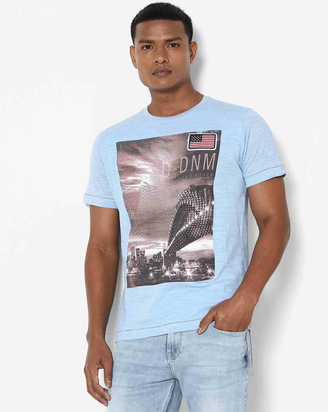 DUKE | Graphic Print Slim Fit Crew-Neck T-shirt|0