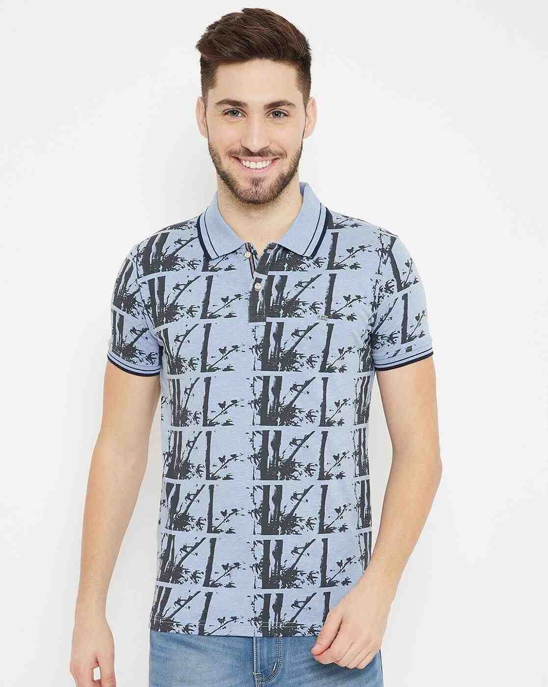 DUKE | Printed Slim Fit Polo T-shirt|0