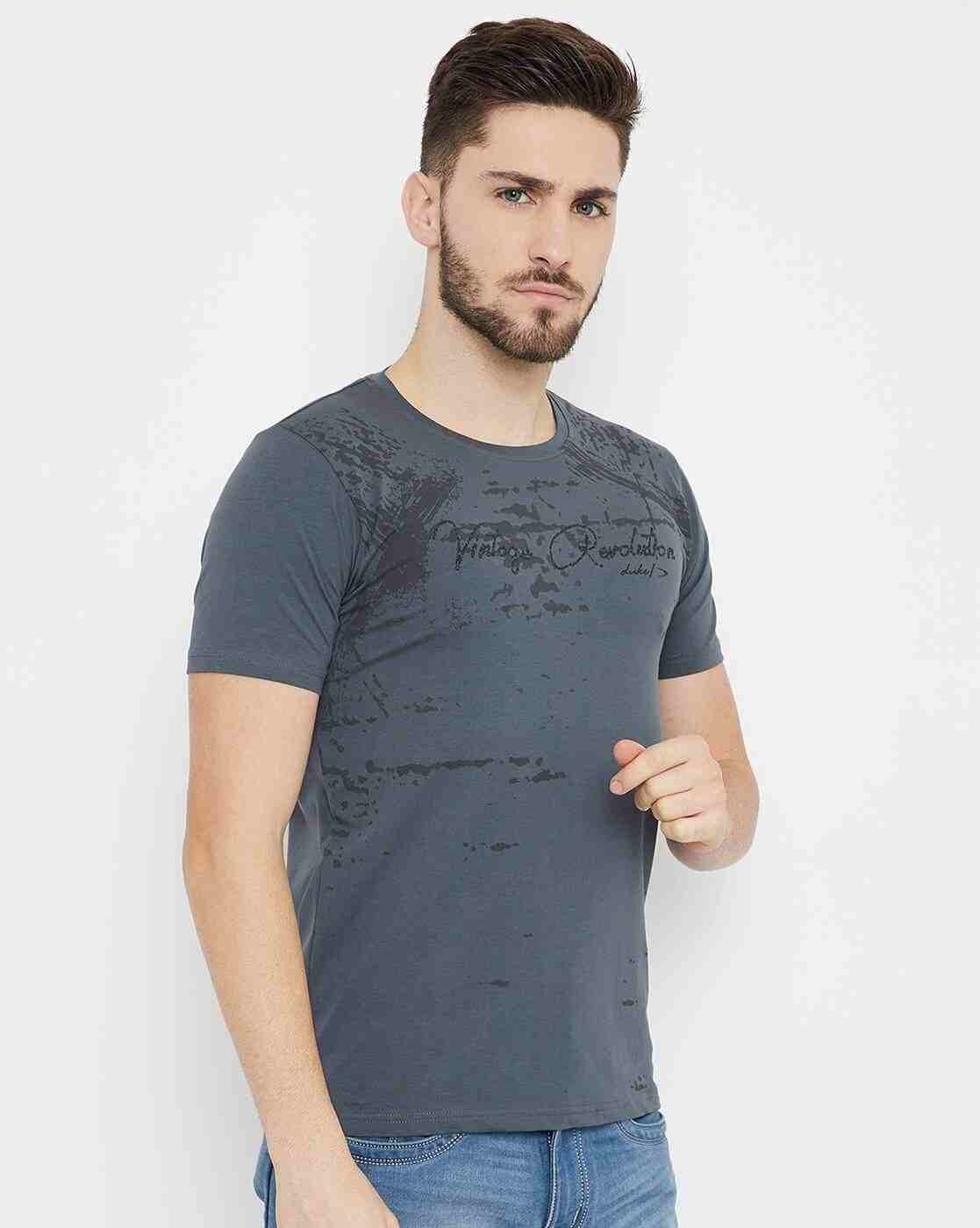 DUKE | Printed Slim Fit Crew-Neck T-shirt|3