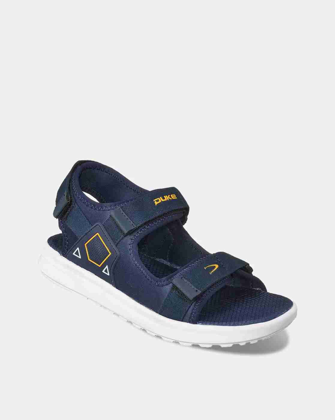 Geometric Print Sandals with Velcro Fastening