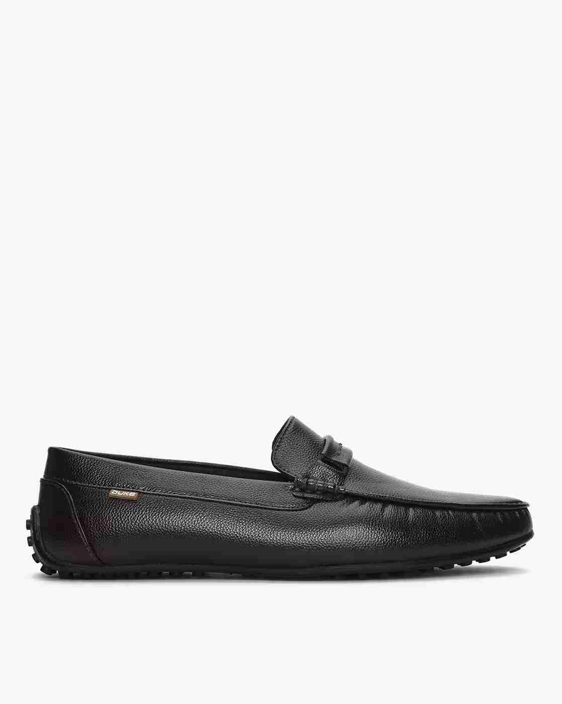 Loafers with Stitched Overlay