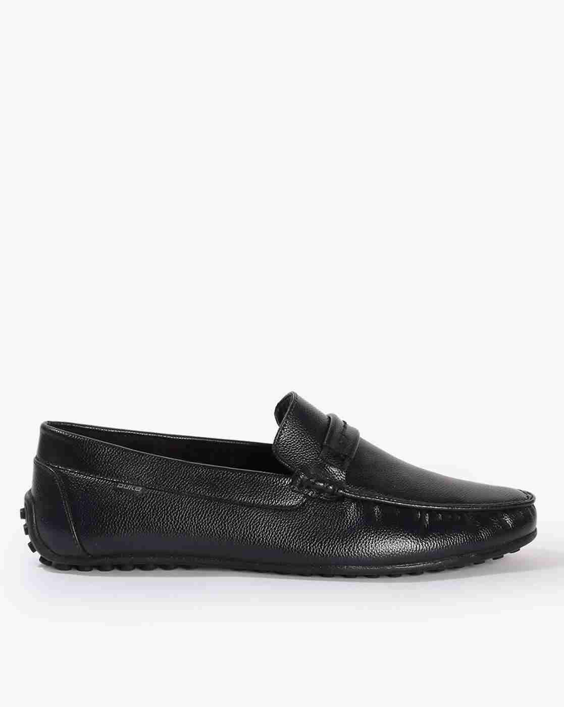 DUKE | Loafers with Stitched Overlay|0