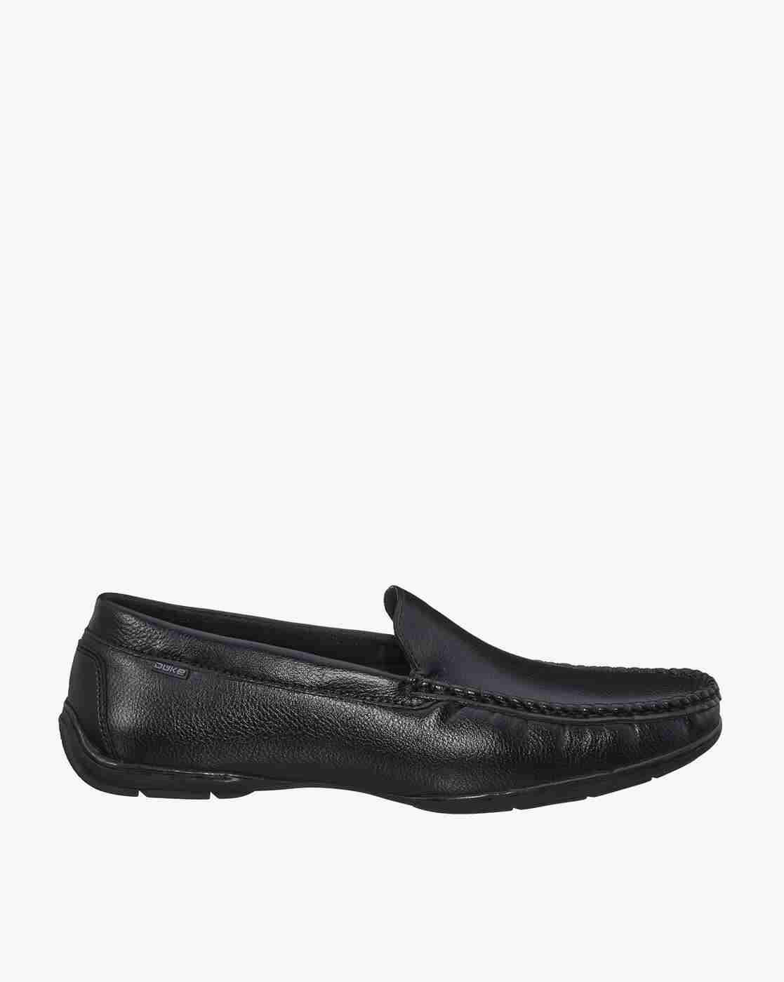 Textured Round-Toe Slip-On Casual Shoes