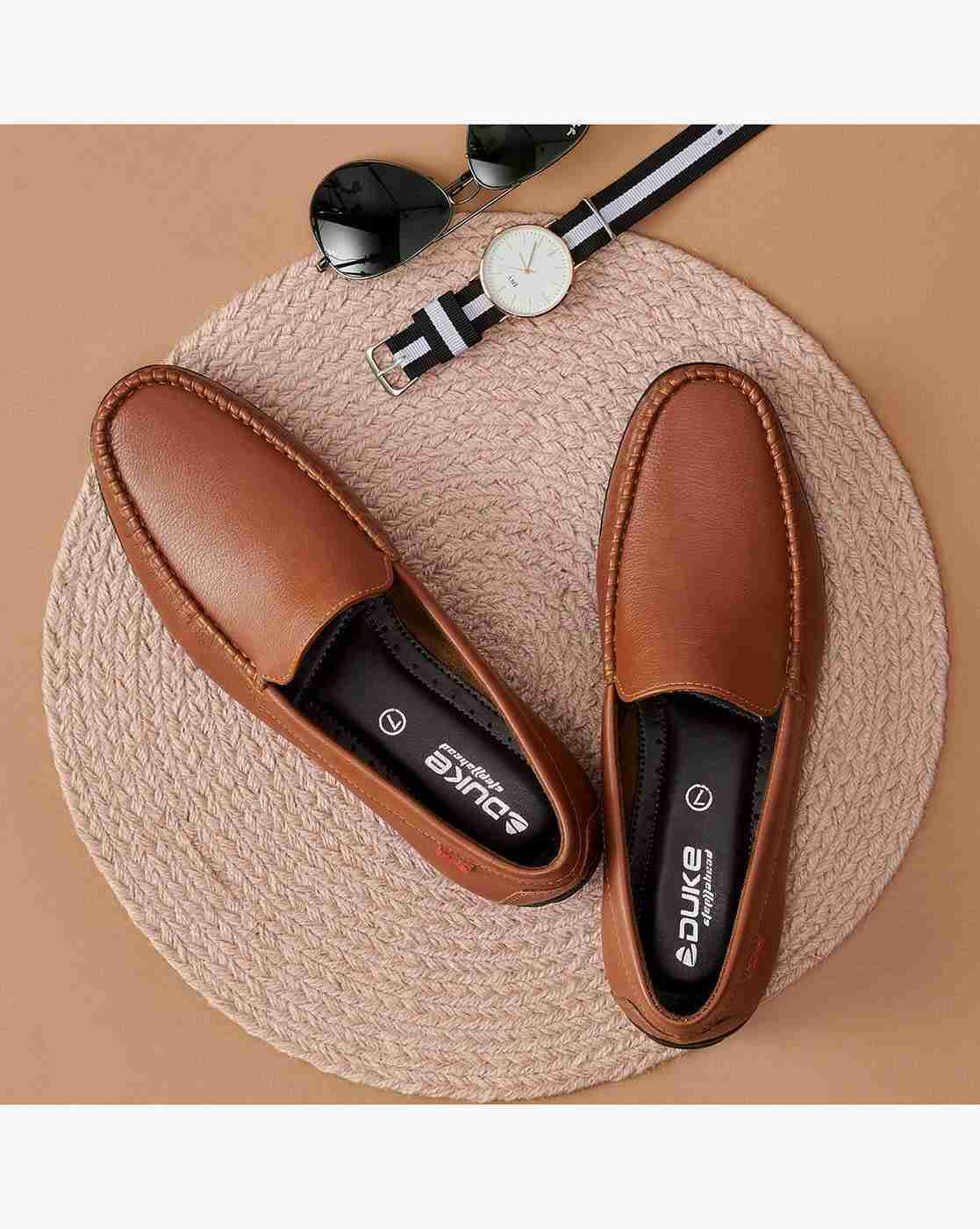 DUKE | Textured Round-Toe Slip-On Casual Shoes|4