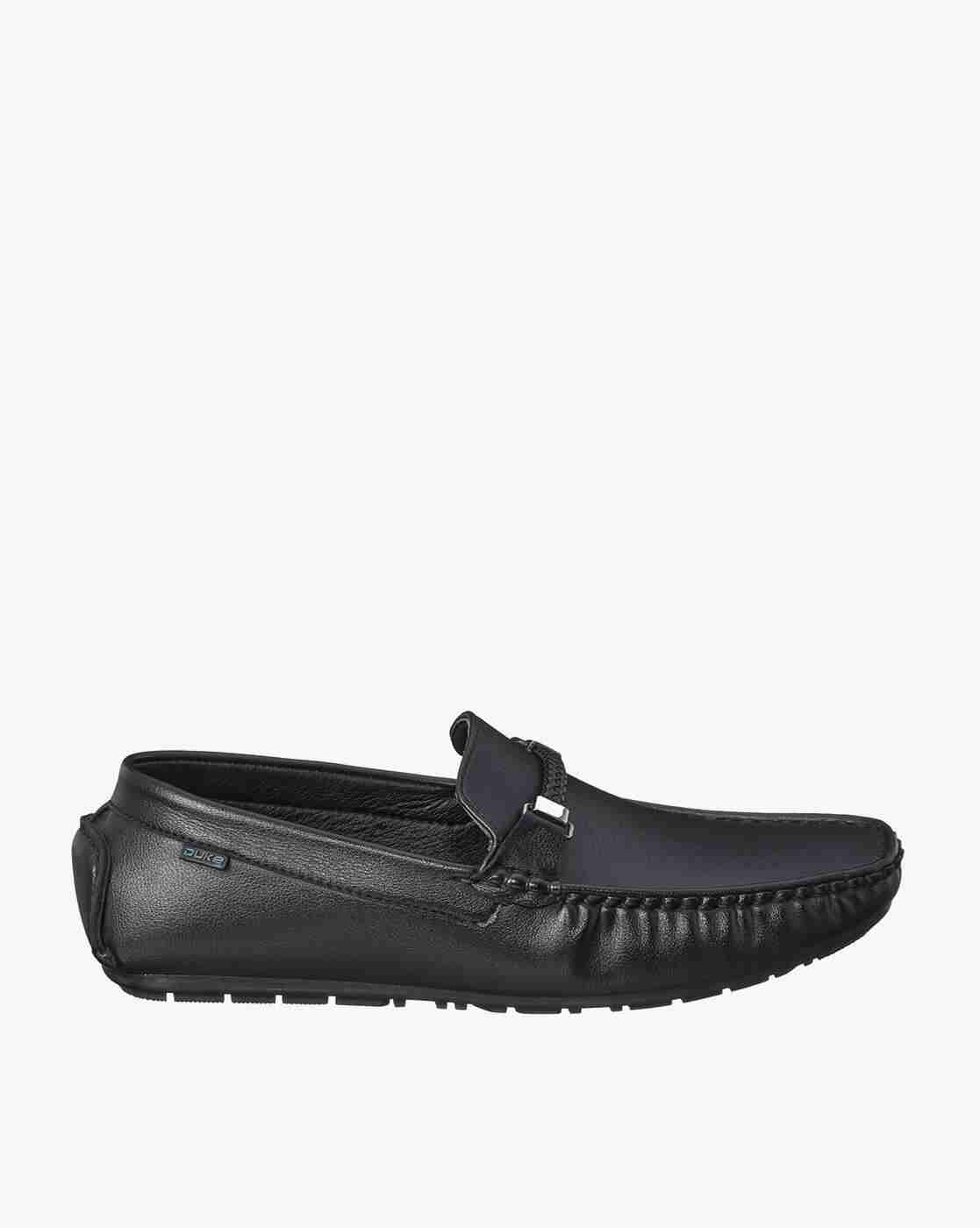 Slip-On Loafers with Metal Accent