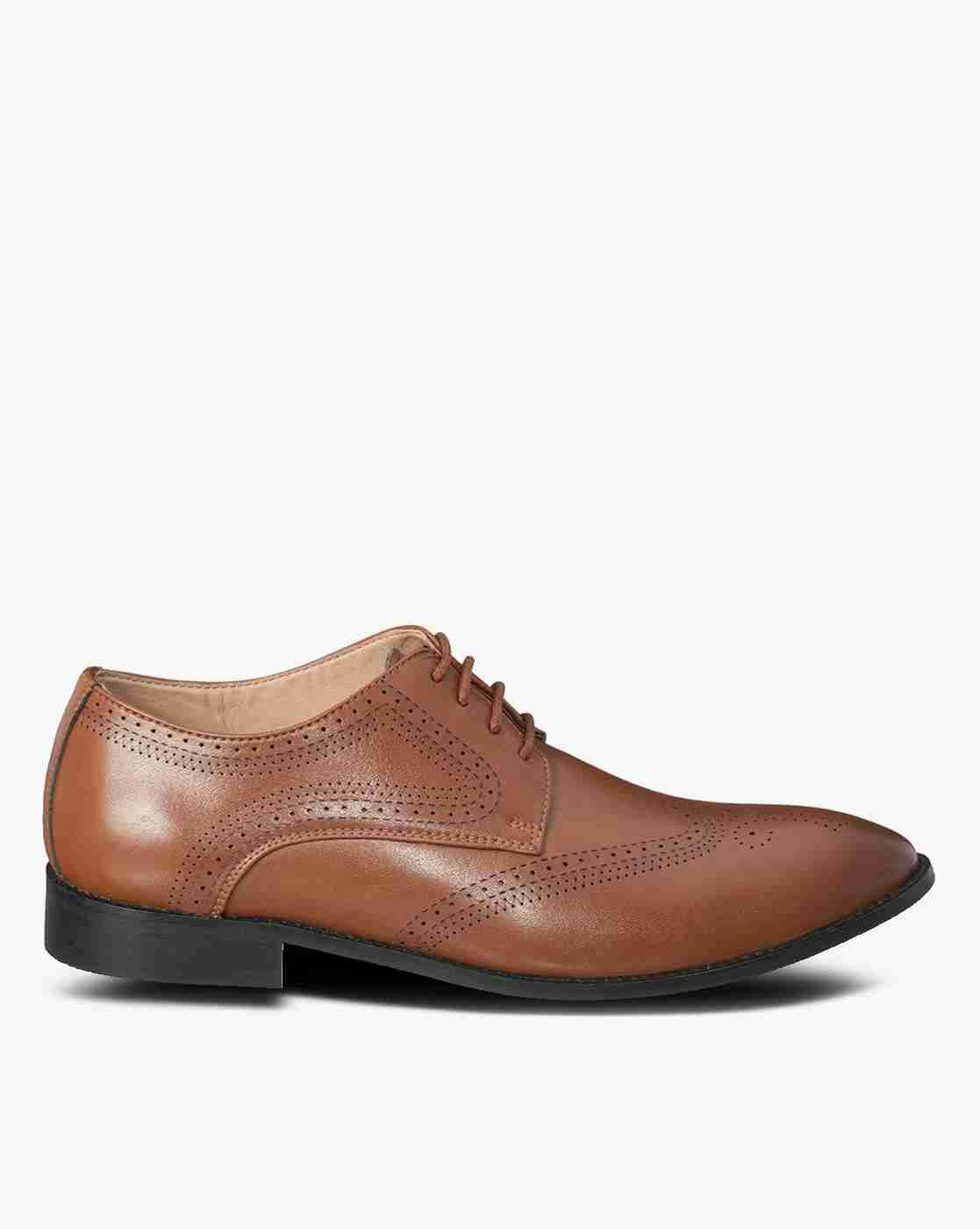 DUKE | Wing-Tip Derby Shoes with Broguing|0