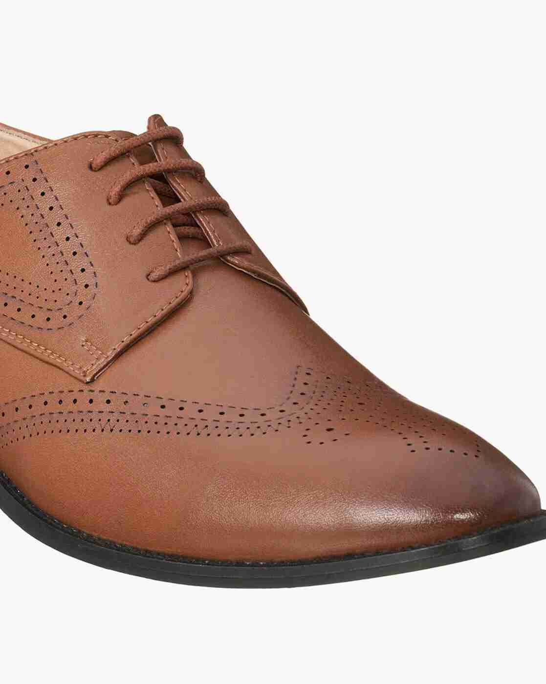 DUKE | Wing-Tip Derby Shoes with Broguing|4