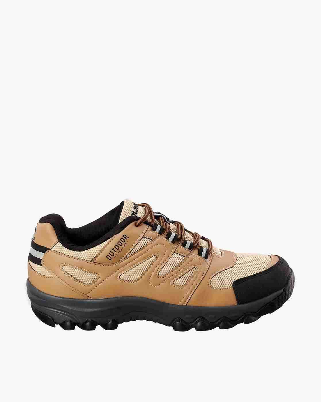 Panelled Lace-Up Trekking Shoes