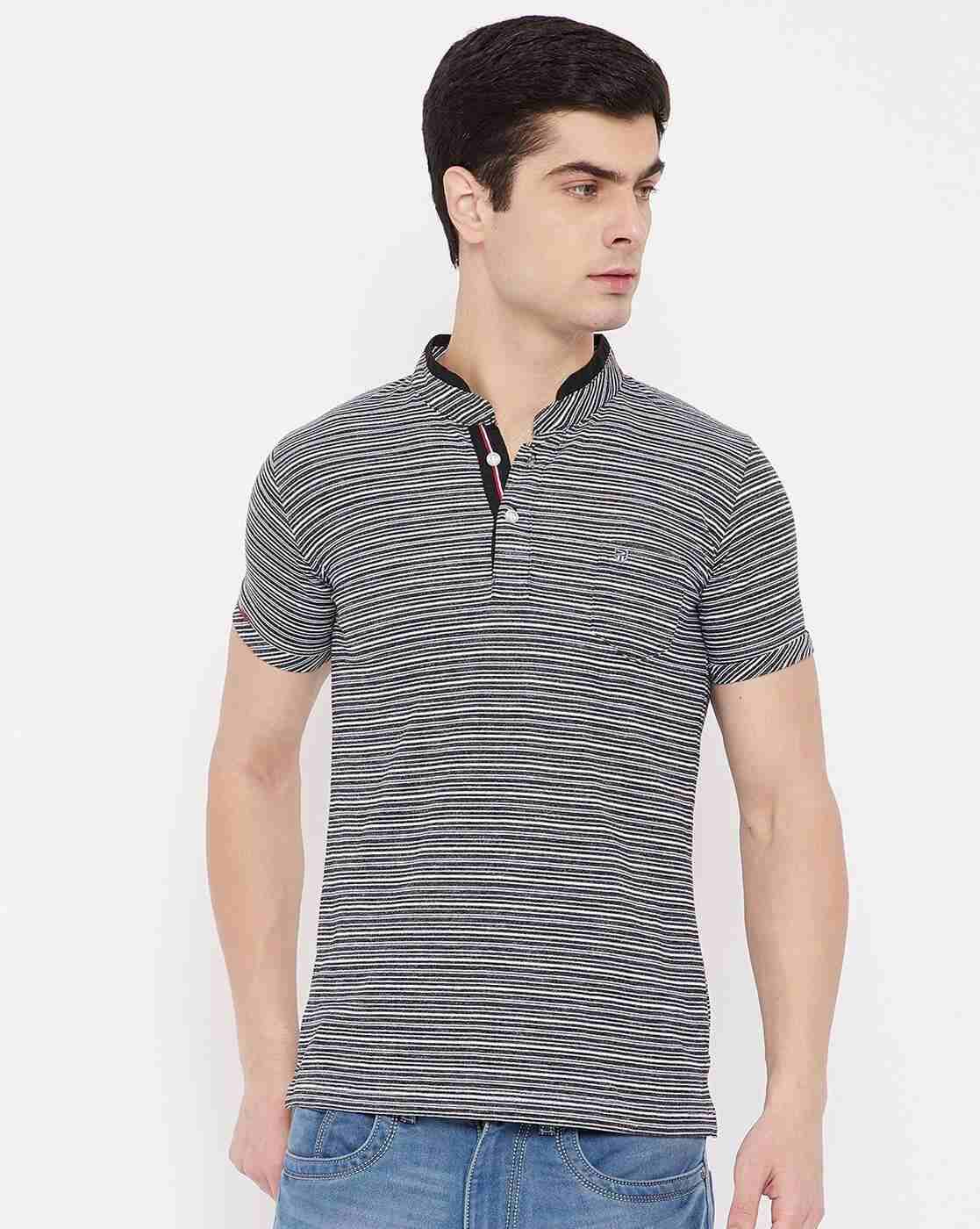 DUKE | Striped Slim Fit Polo T-shirt with Patch Pocket|0