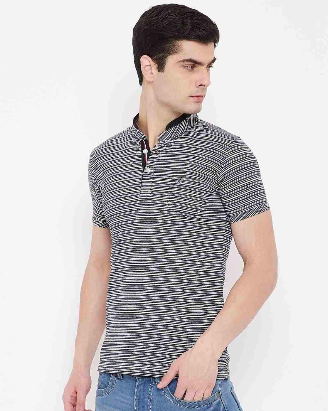 DUKE | Striped Slim Fit Polo T-shirt with Patch Pocket|2