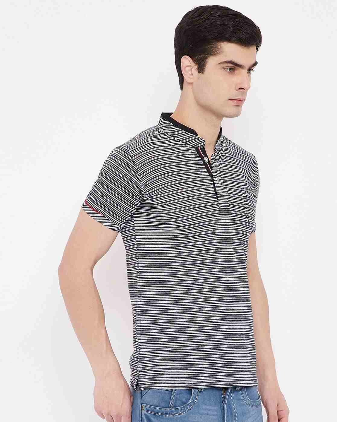 DUKE | Striped Slim Fit Polo T-shirt with Patch Pocket|3