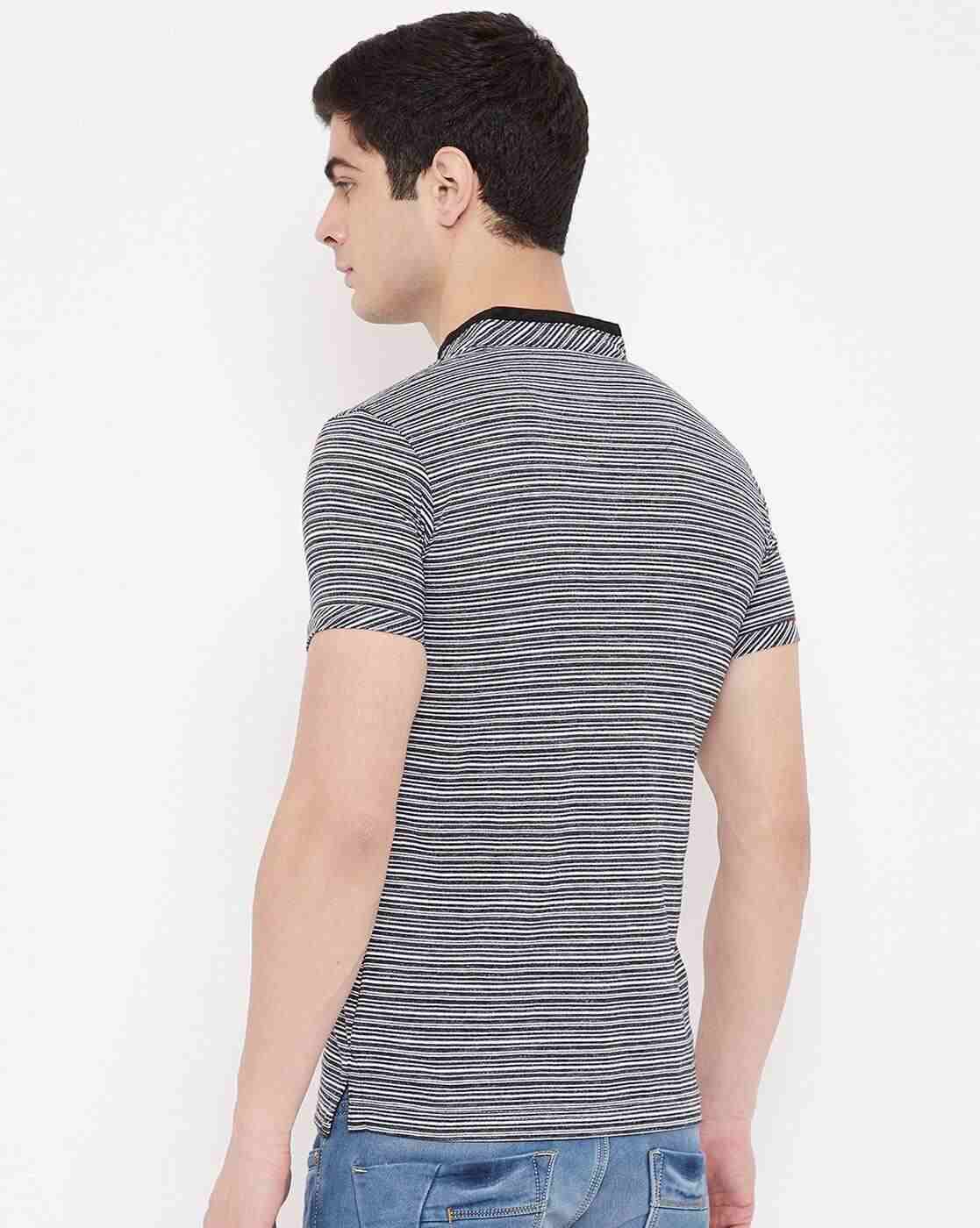 DUKE | Striped Slim Fit Polo T-shirt with Patch Pocket|4