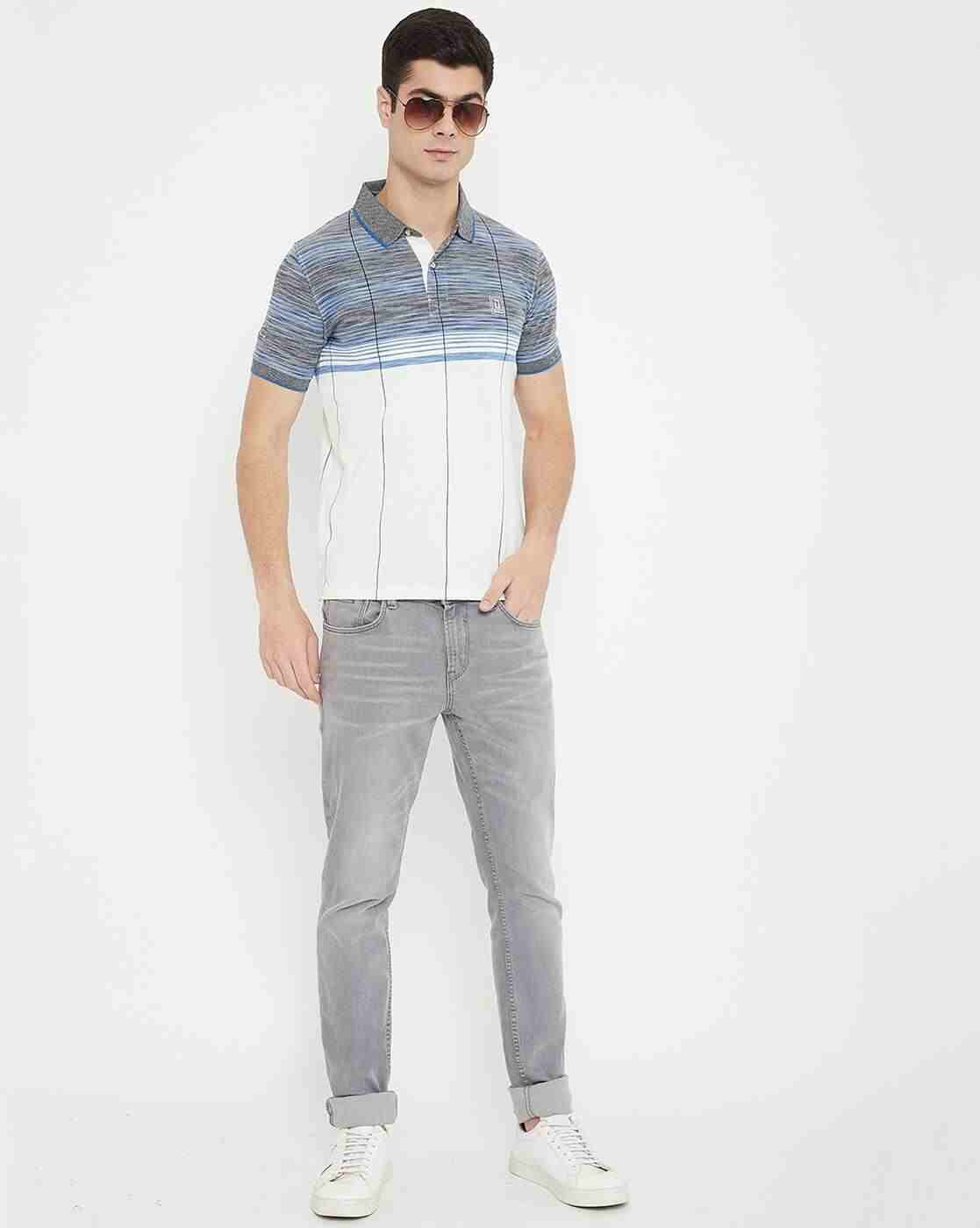 DUKE | Striped Colourblock Slim Fit Polo T-shirt|1