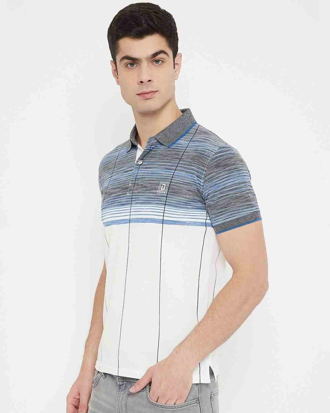 DUKE | Striped Colourblock Slim Fit Polo T-shirt|2