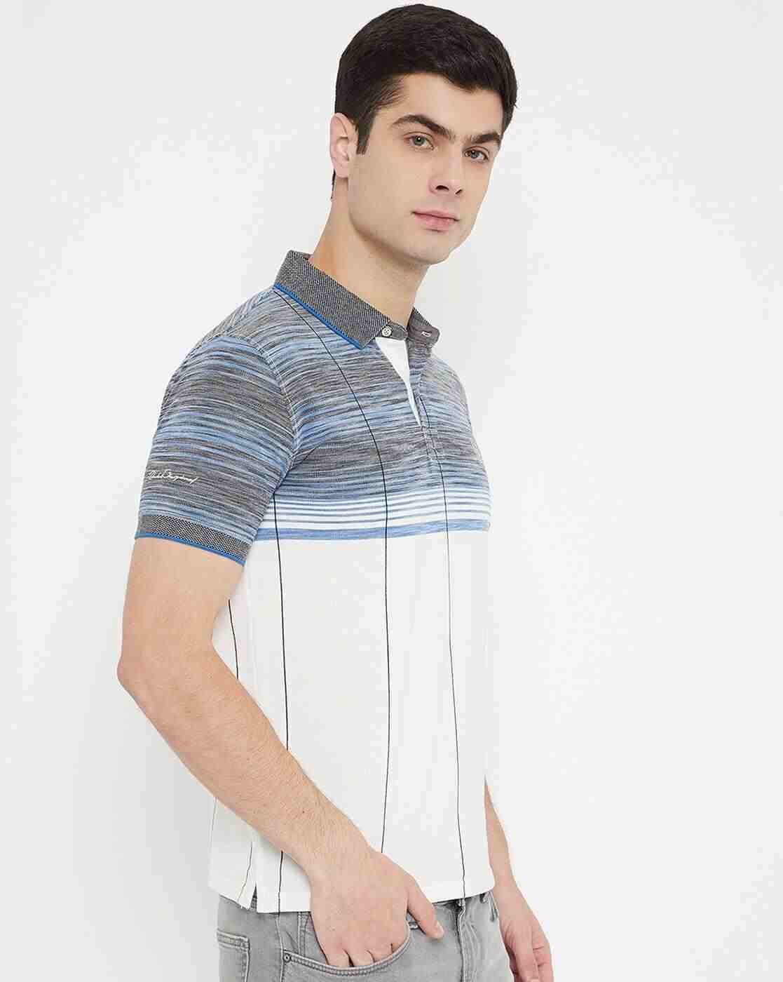 DUKE | Striped Colourblock Slim Fit Polo T-shirt|3