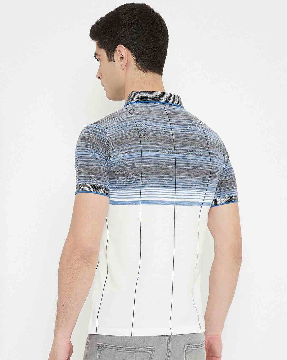 DUKE | Striped Colourblock Slim Fit Polo T-shirt|4