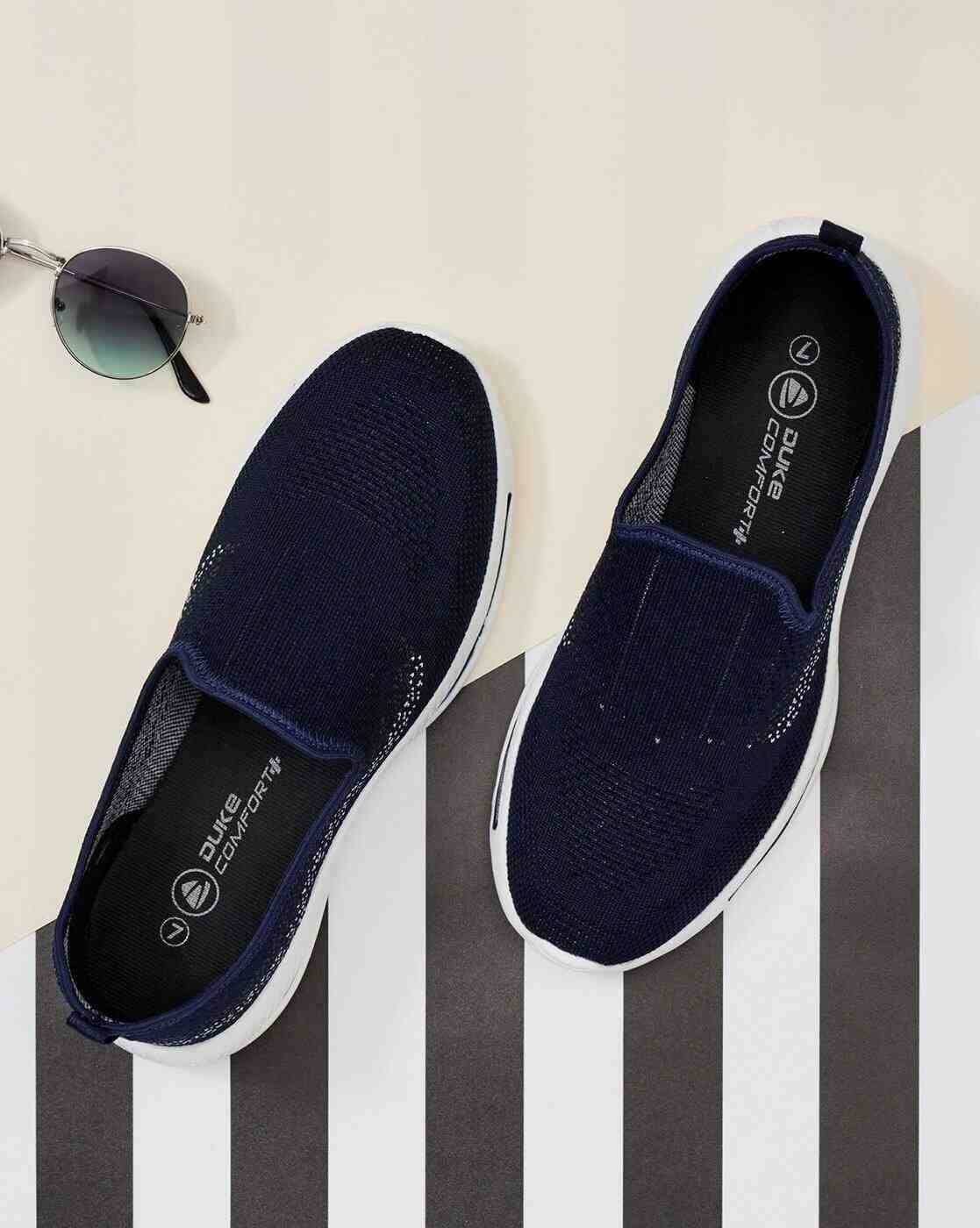 Knitted Slip-On Running Shoes