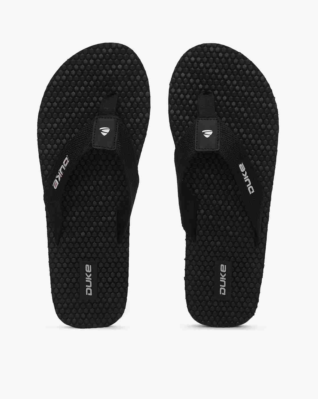 Brand Print Thong-Strap Flip Flops