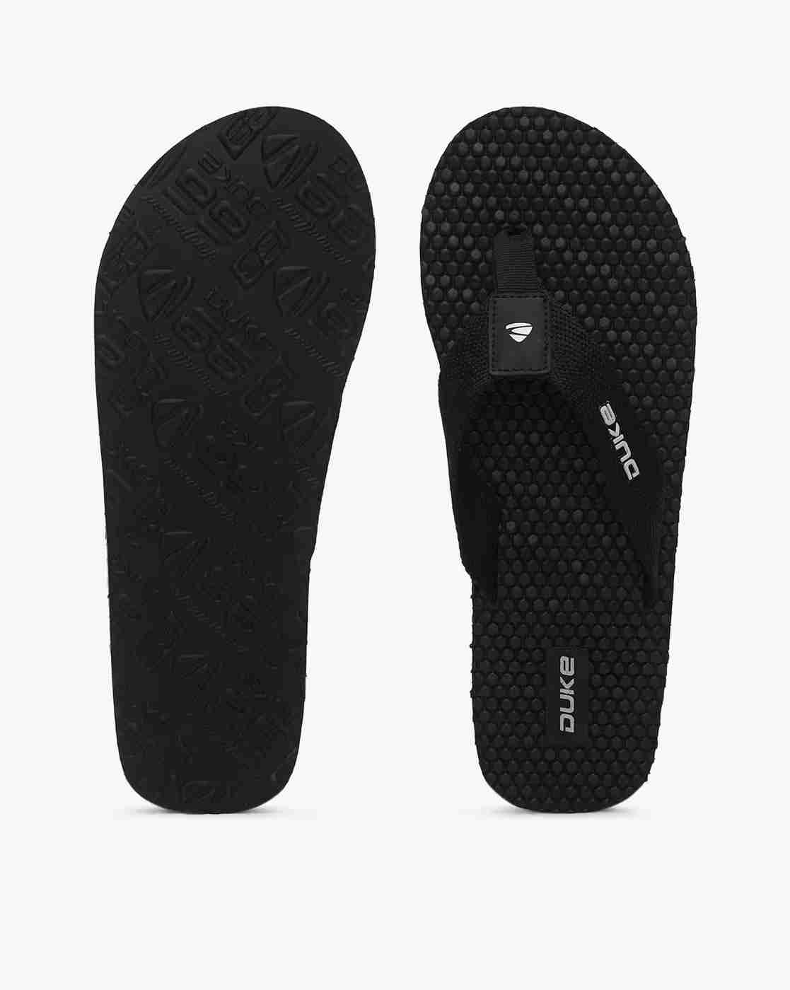 DUKE | Brand Print Thong-Strap Flip Flops|3
