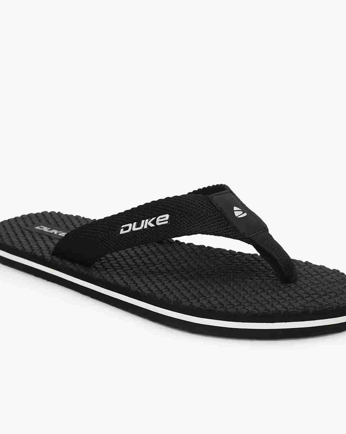 DUKE | Brand Print Thong-Strap Flip Flops|4
