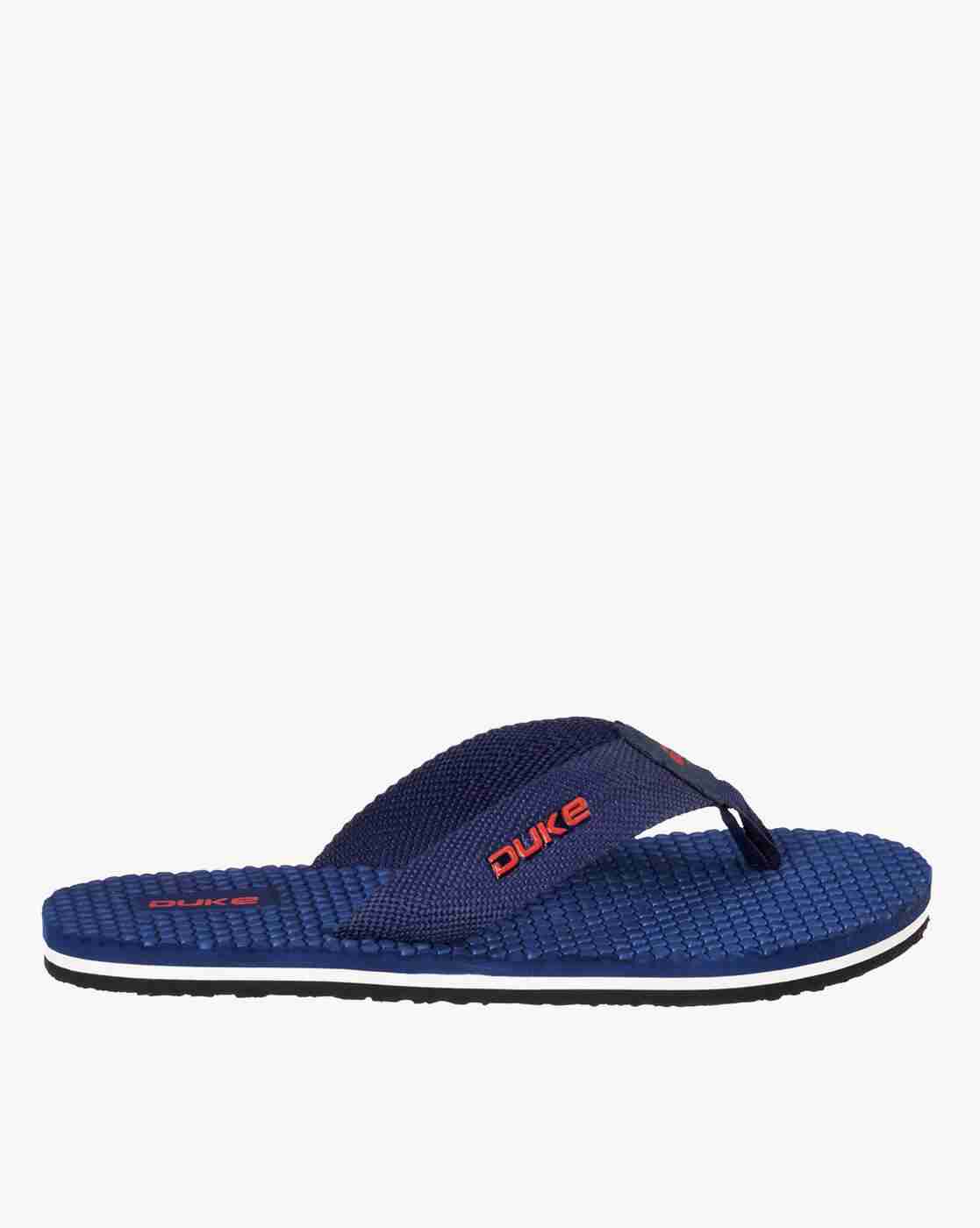 Brand Print Thong-Strap Flip Flops