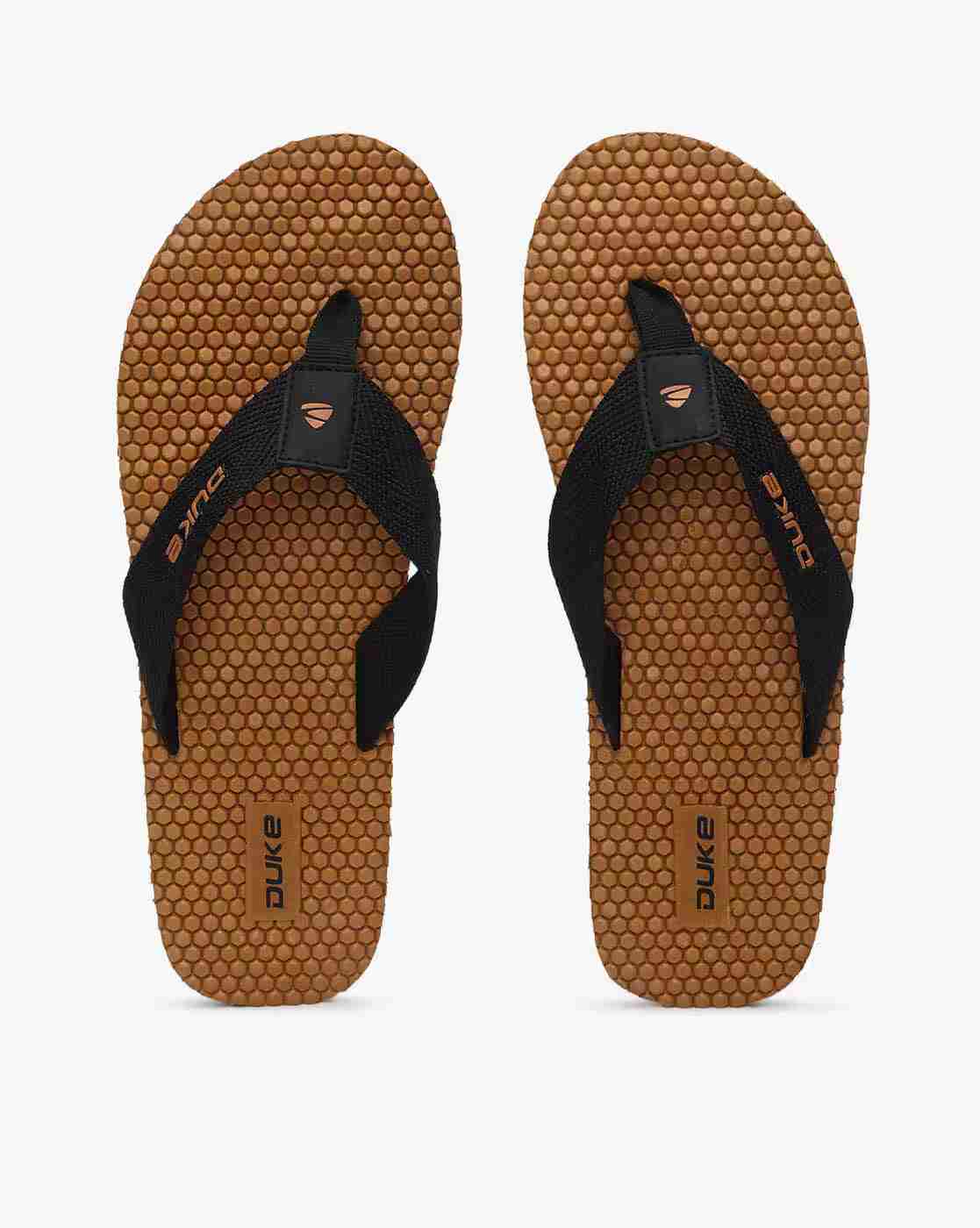 Brand Print Thong-Strap Flip Flops