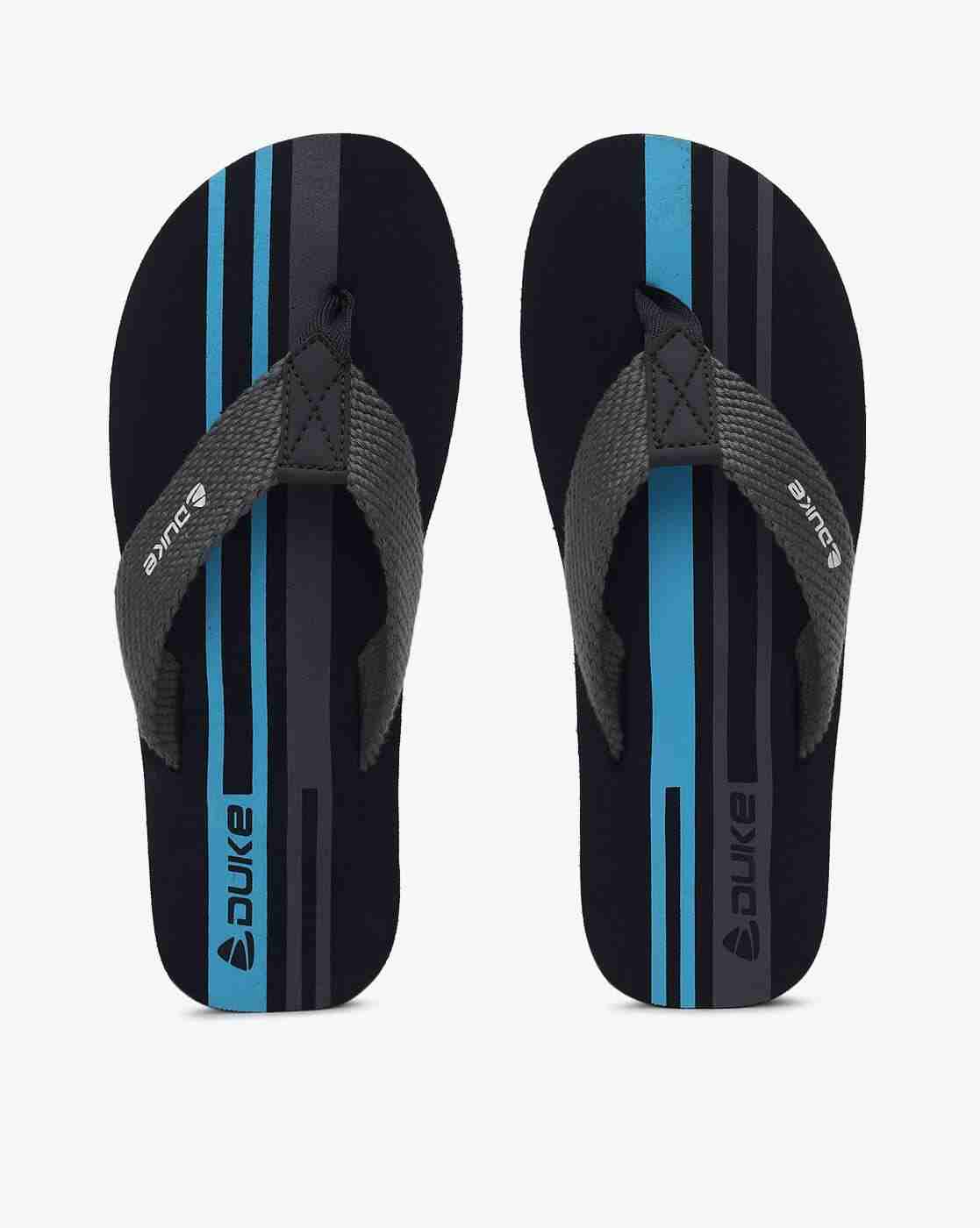 Striped Thong-Strap Flip-Flops