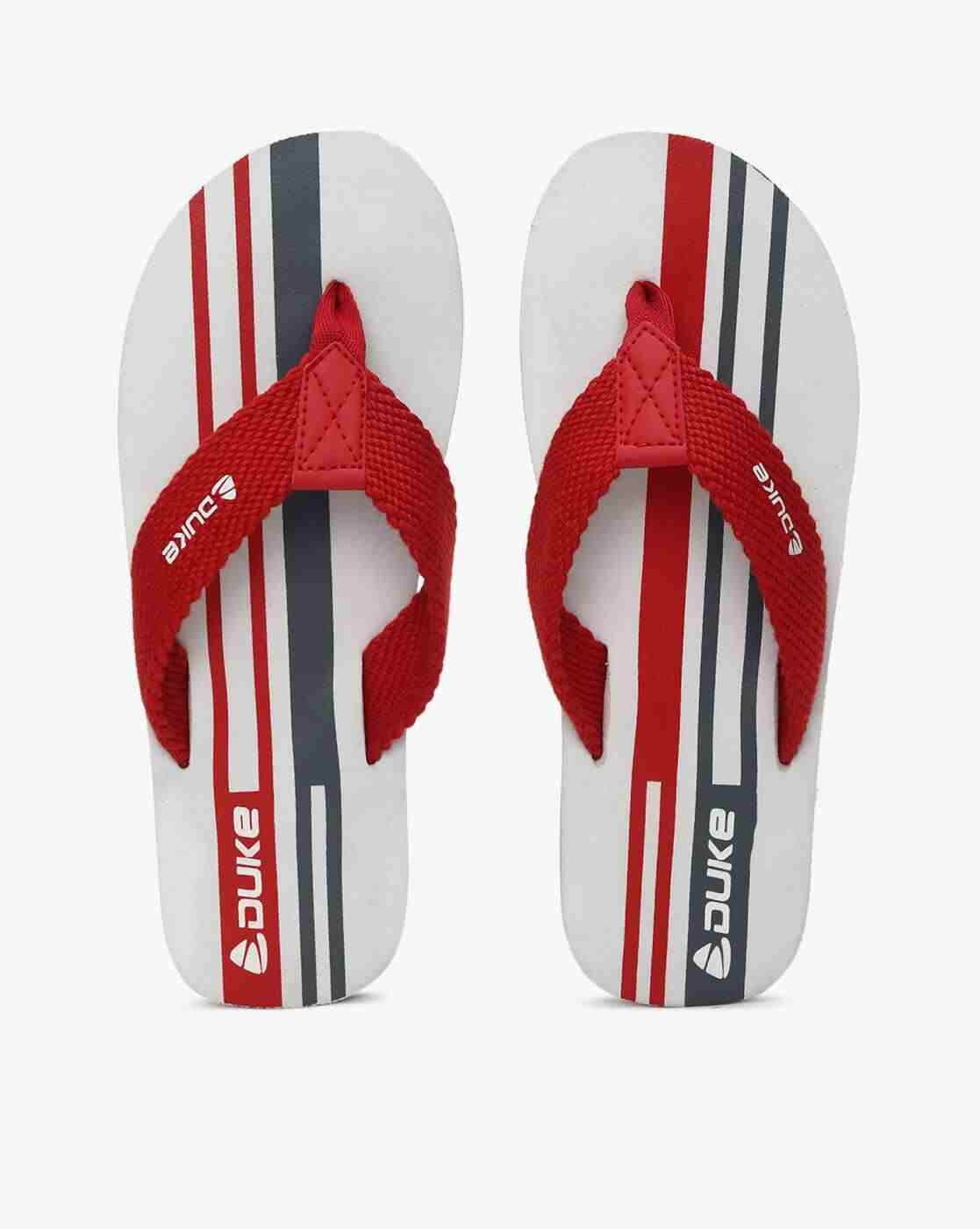 DUKE | Striped Thong-Strap Flip-Flops|0