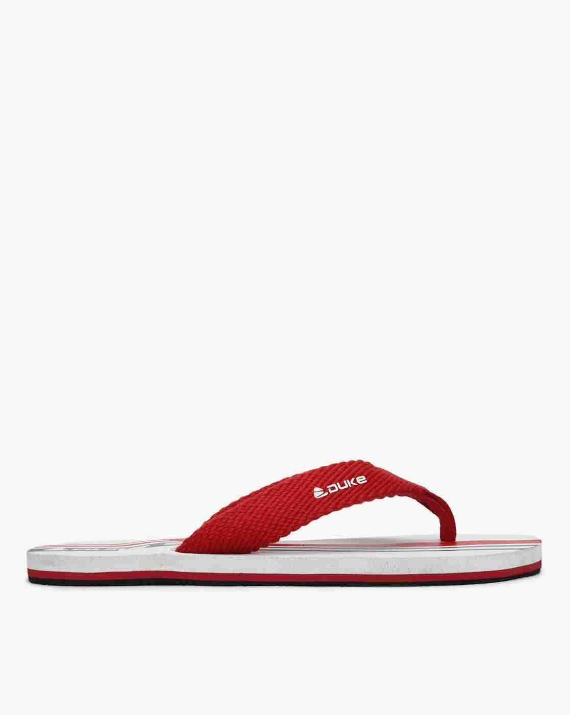 DUKE | Striped Thong-Strap Flip-Flops|1