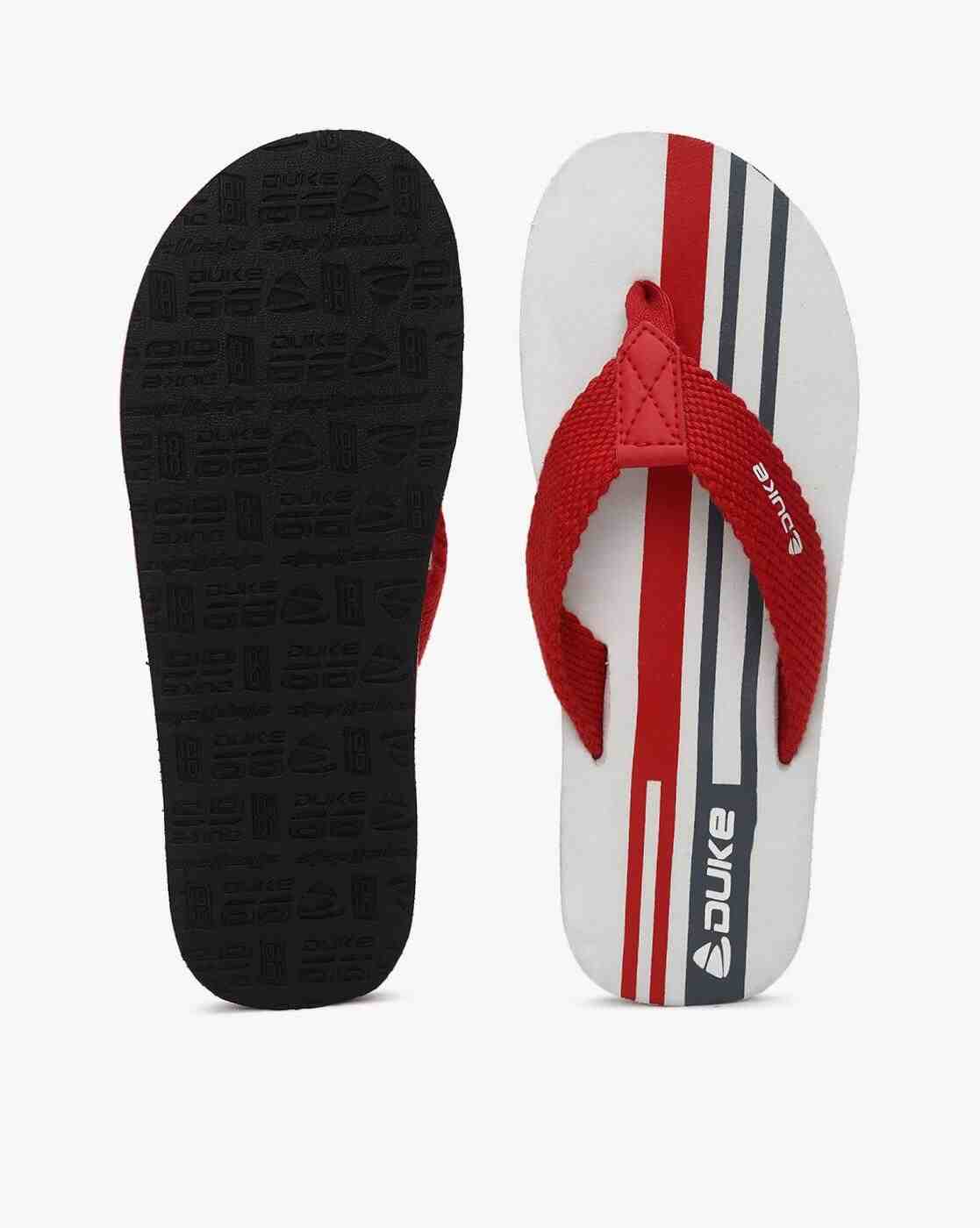 DUKE | Striped Thong-Strap Flip-Flops|3