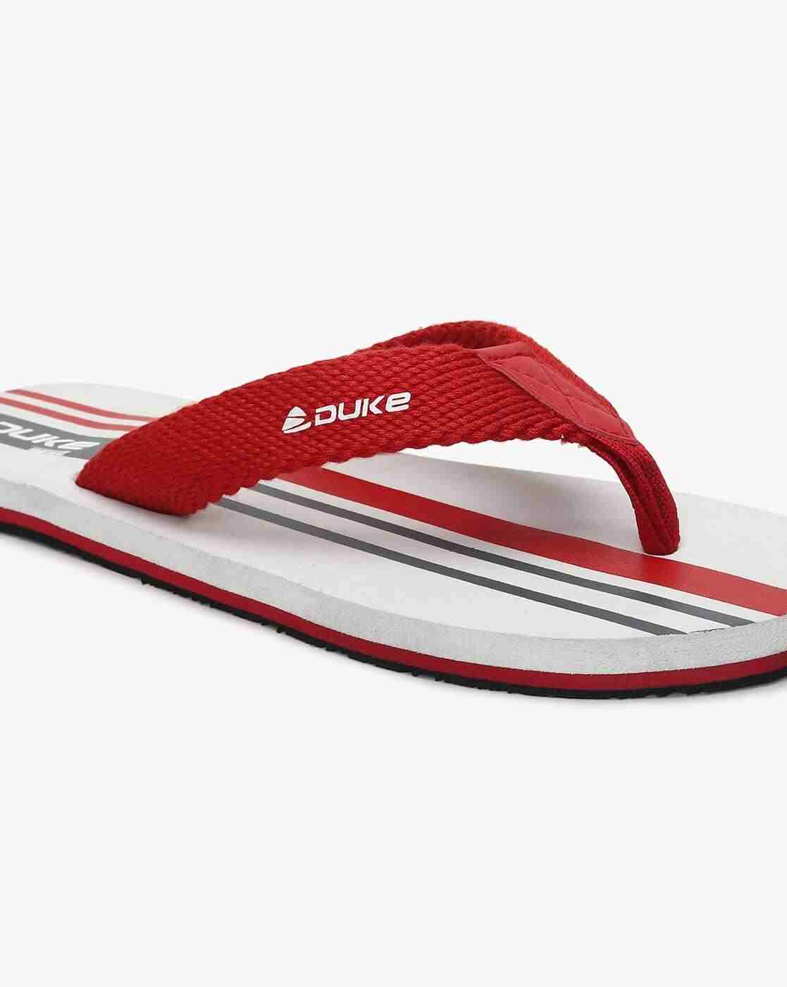 DUKE | Striped Thong-Strap Flip-Flops|4