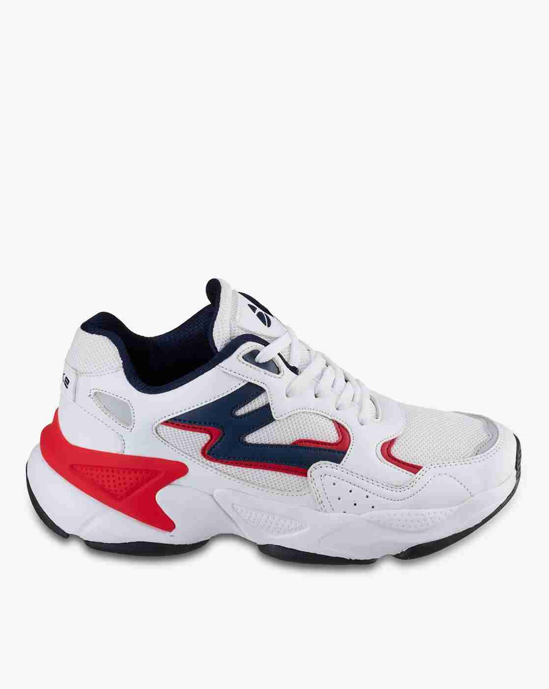 Panelled Lace-Up Running Shoes