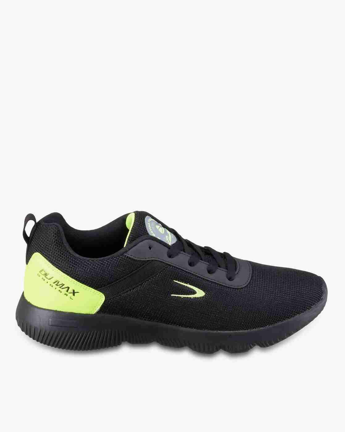 DUKE | Lace-Up Running Shoes with Contrast Heel Panel|0